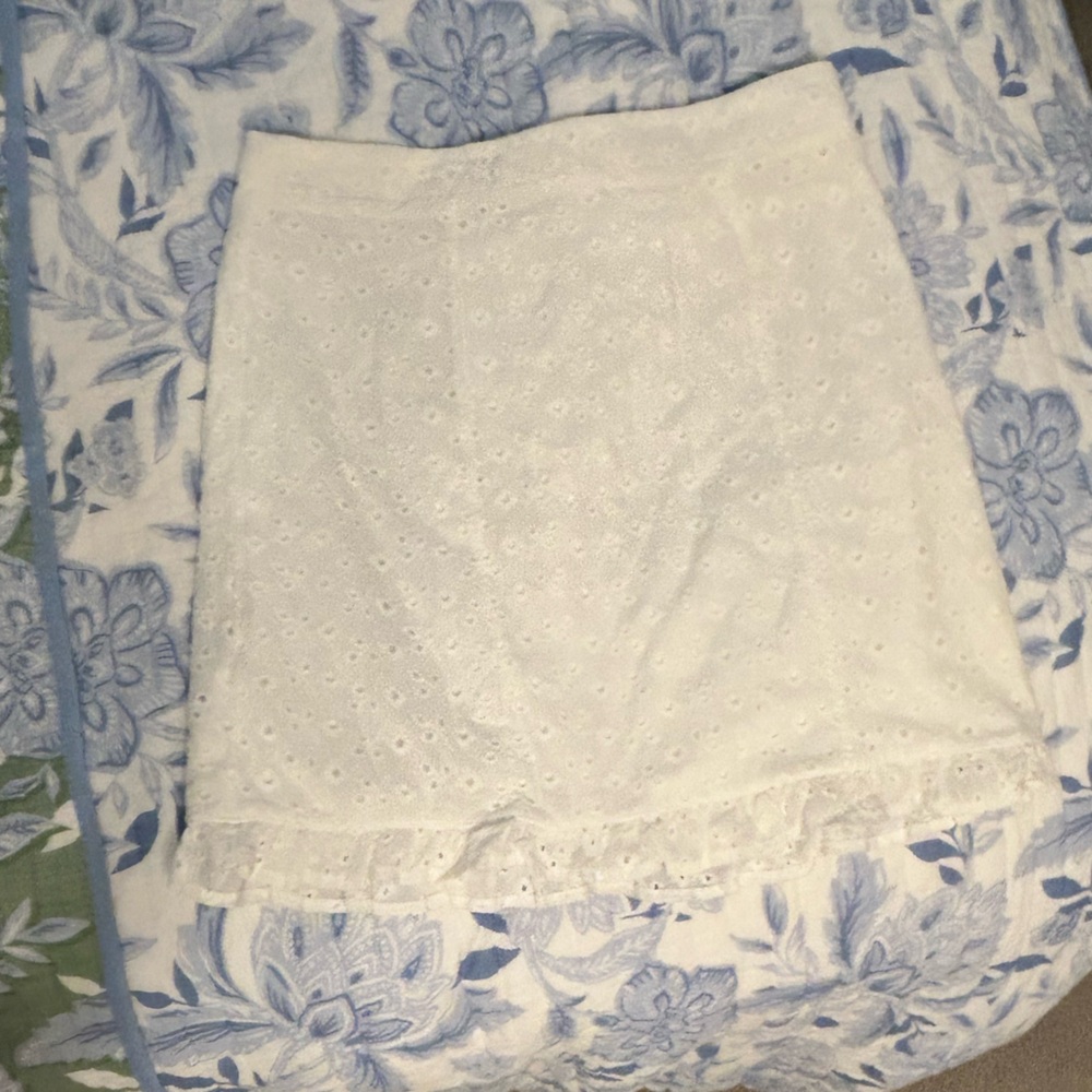 Francesca’s White Eyelet Skirt